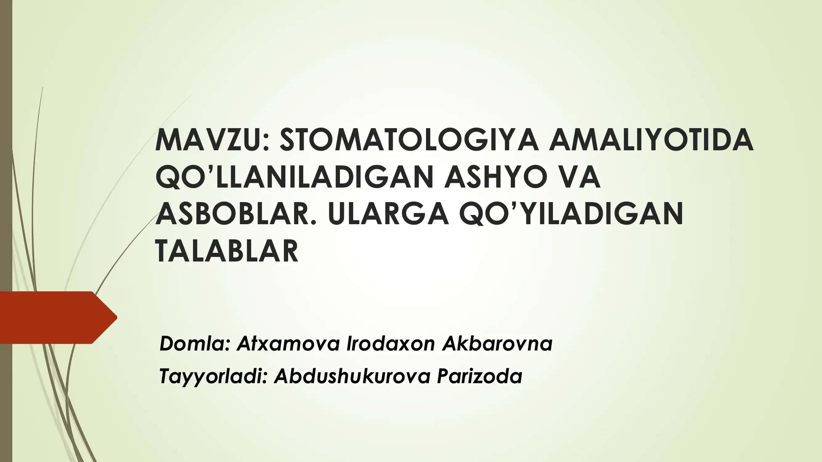 Stomatologik instrumentlar