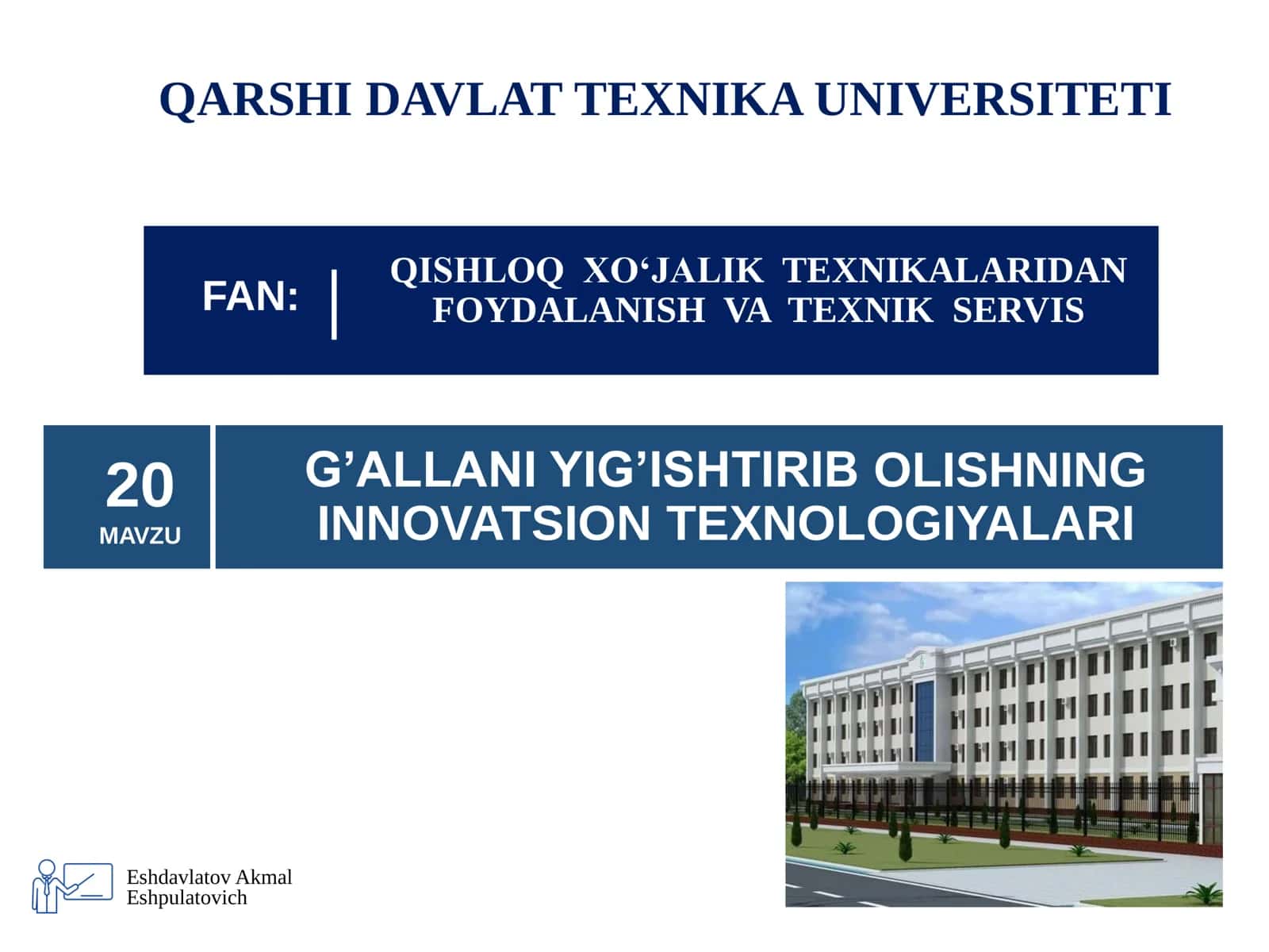 G’ALLANI YIG’ISHTIRIB OLISHNING INNOVATSION TEXNOLOGIYALARI