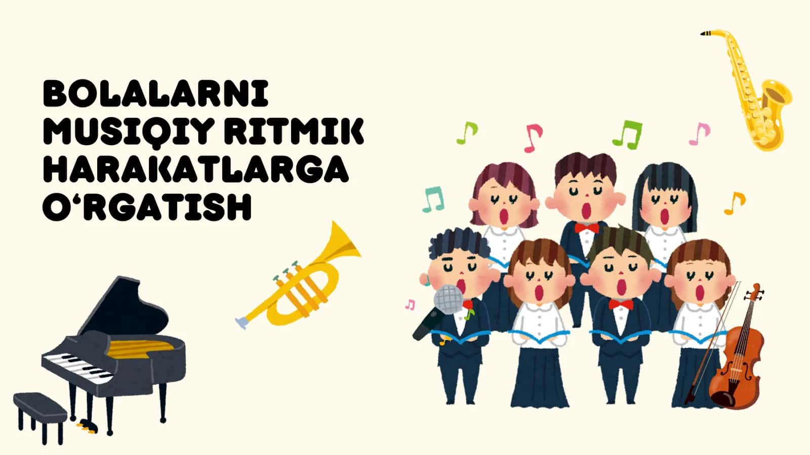 Bolalarni musiqiy ritmik harakatlarga o‘rgatish