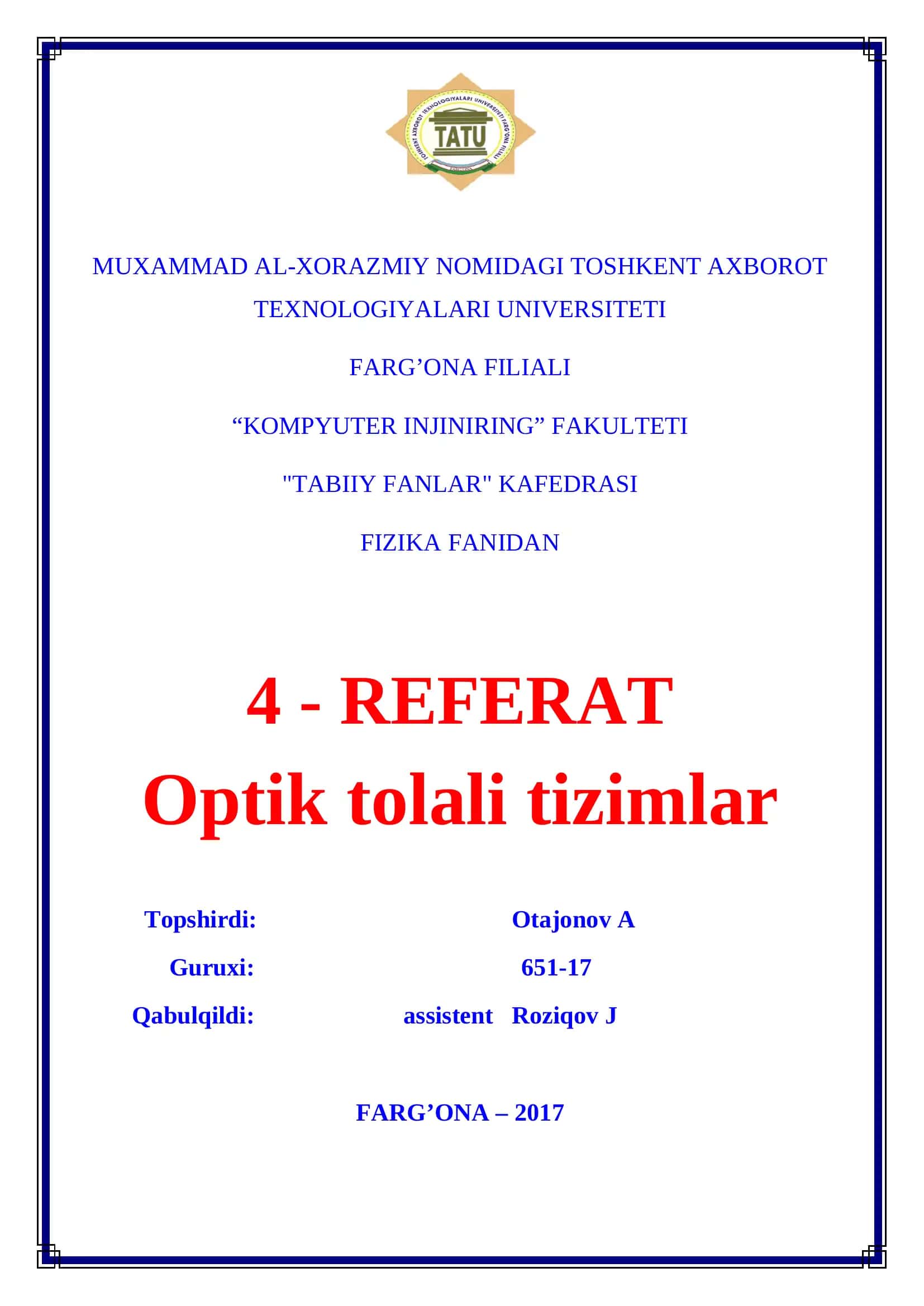 Optik tolali tizimlar