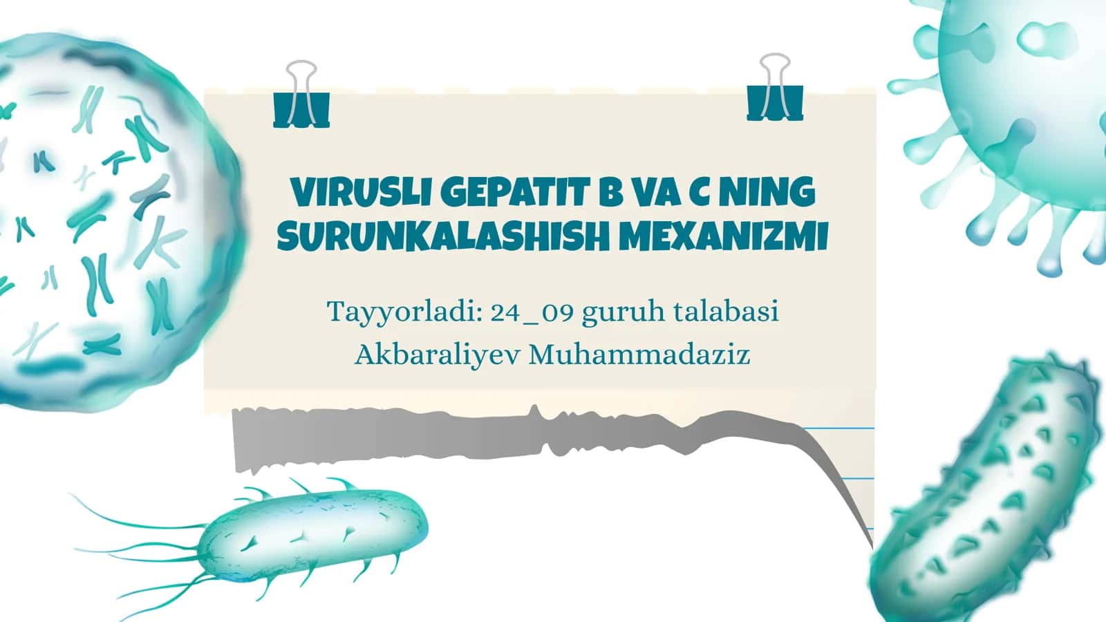 Virusli gepatit B va C ning surunkalanish mexanizmi