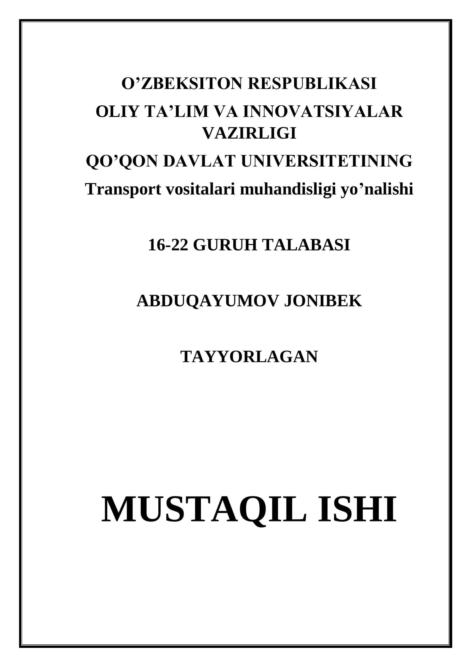 Mexanizmlarning strukturaviy tahlil