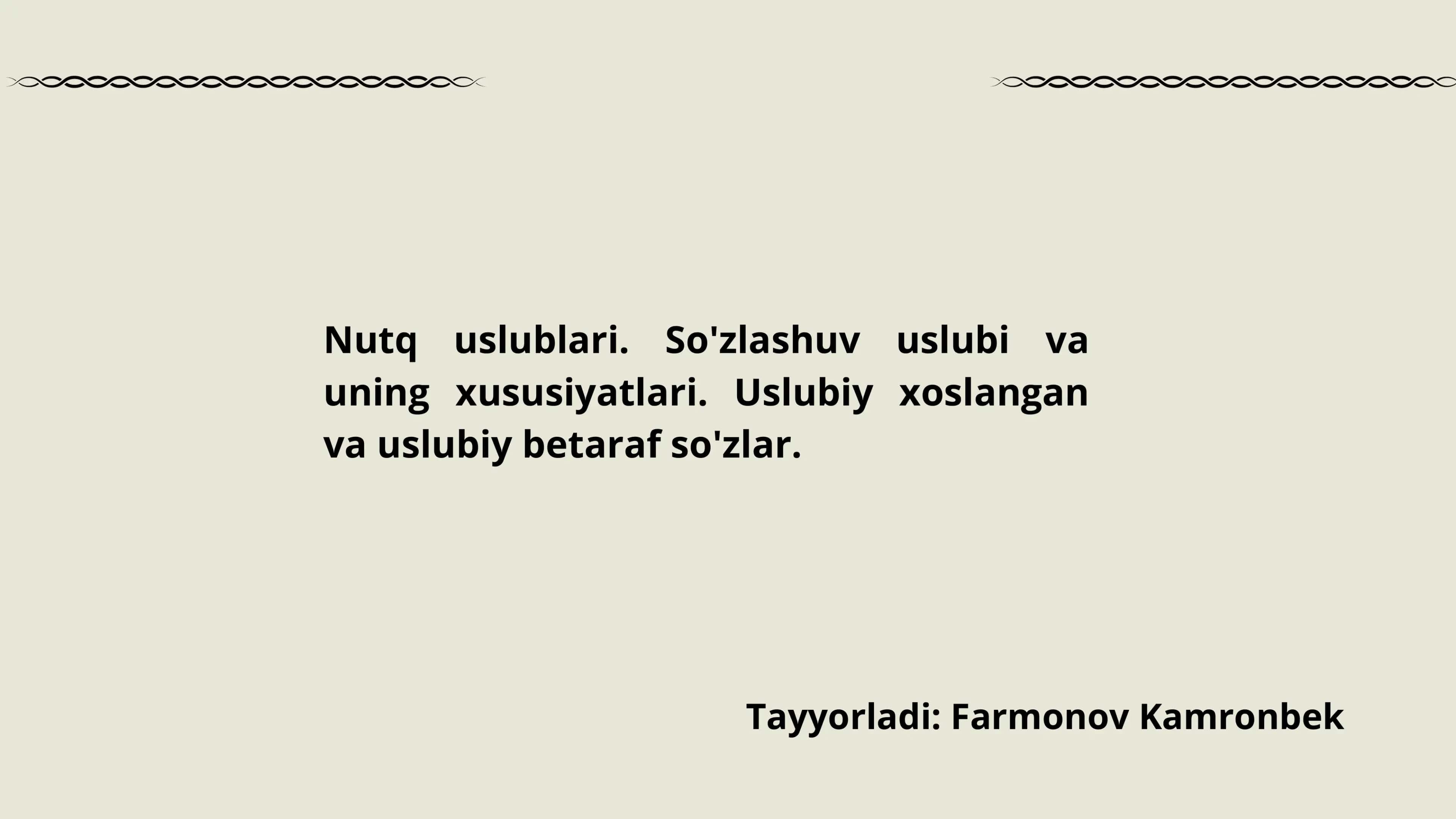 Nutq uslublari
