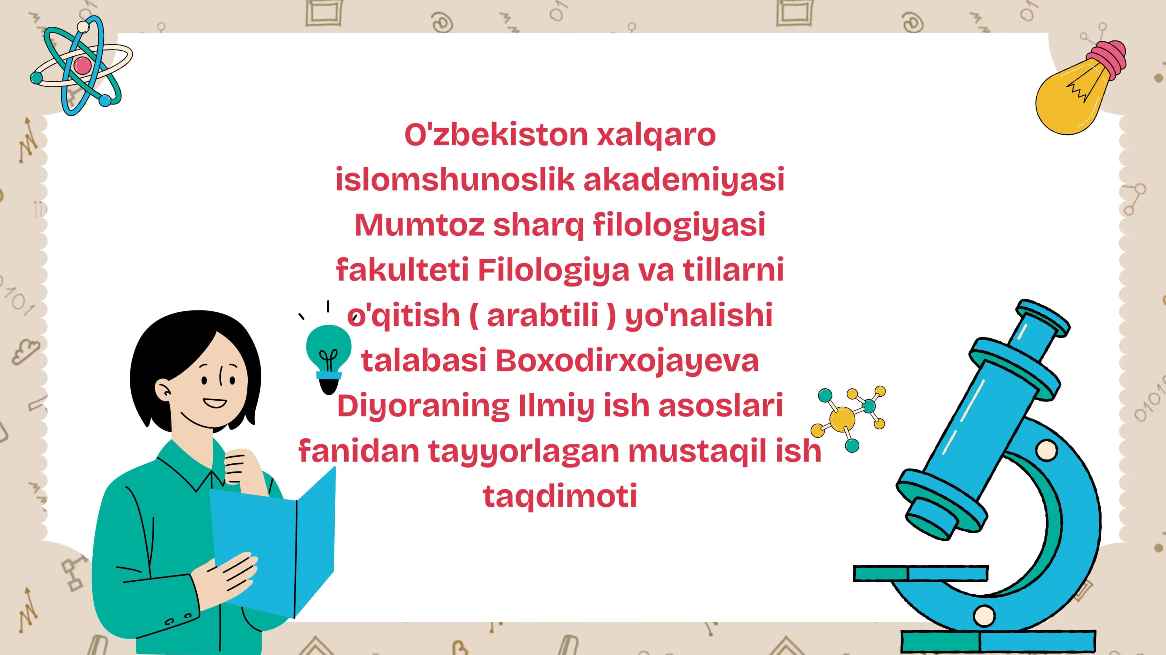 Ilmiy-tadqiqot ishlari huquqiy asoslari