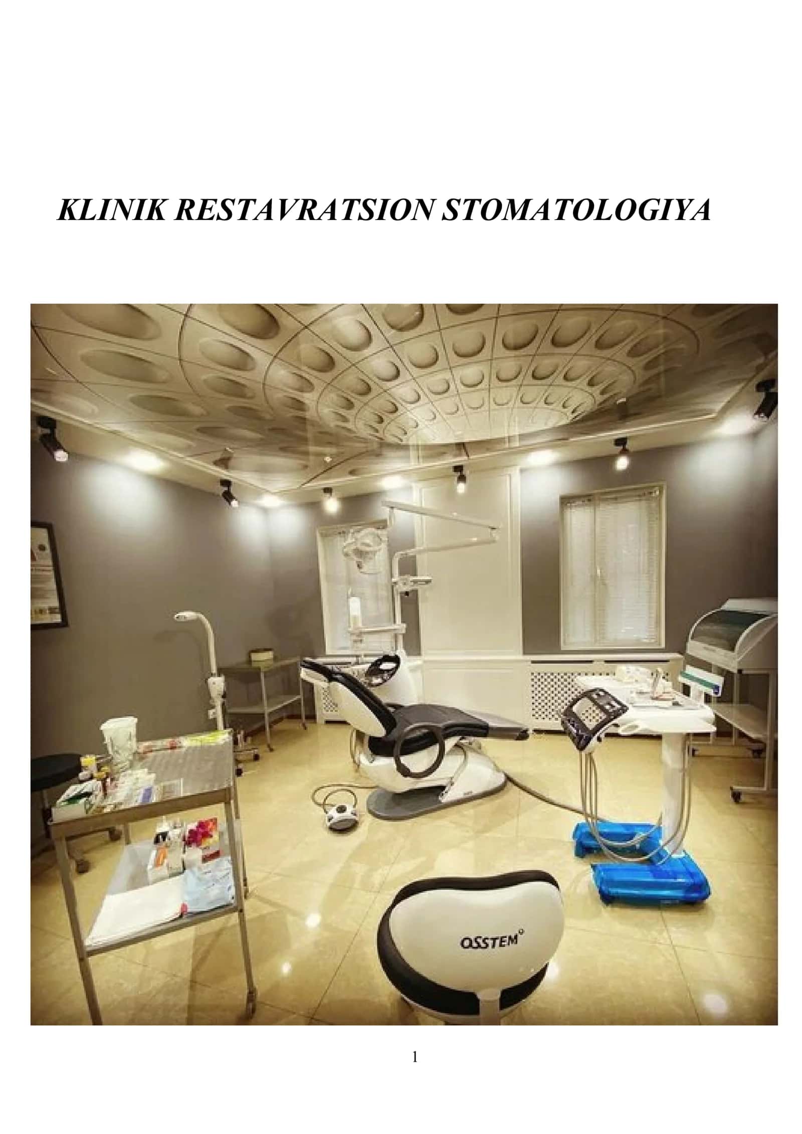 preklenik Restavratsion stomatologiya fanidan