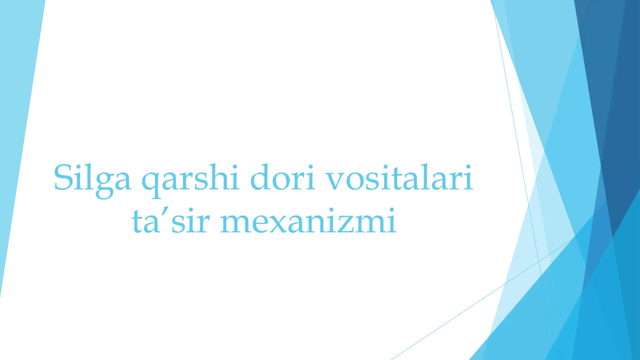Silga qarshi dori vositalari