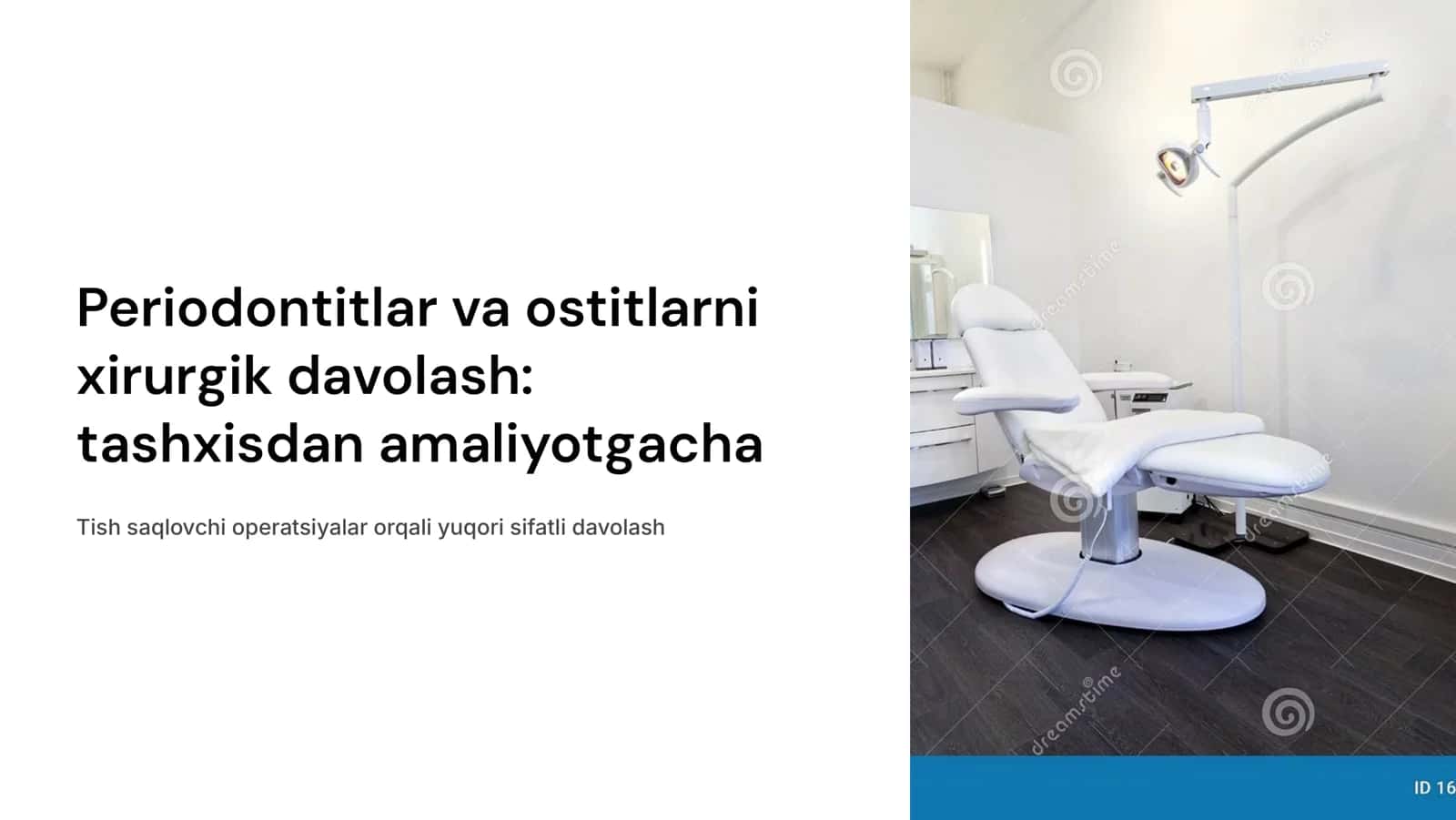 Periodontitlar va ostitlarni tashxislash natijalariga asoslangan holda xirurgik davolash usullariga ko’rsatma va qarshi ko’rsatmalar. Tish saqlovchi operatsiyalar (tish ildizi uchi rezeksiyasi, ildiz amputasiyasi, gemiseksiya, replantasiya)