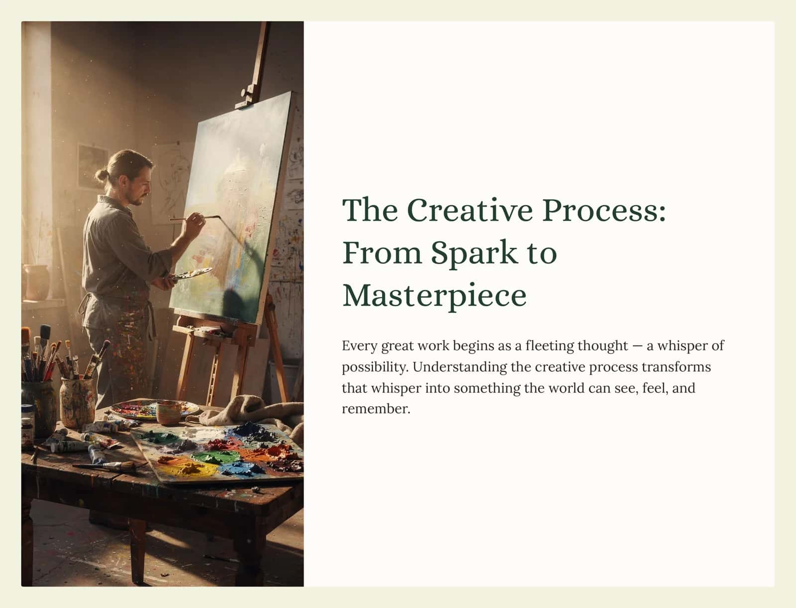 The Creative Process: From Spark to Masterpiece
