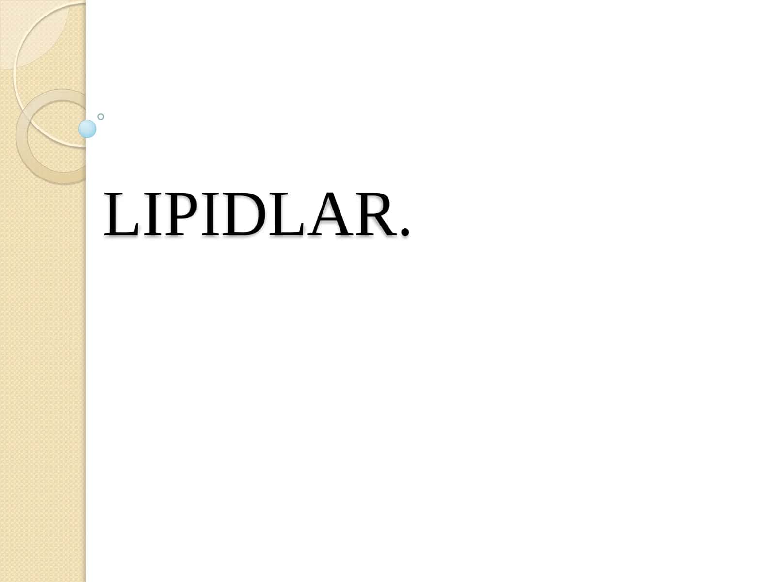 Lipidlar