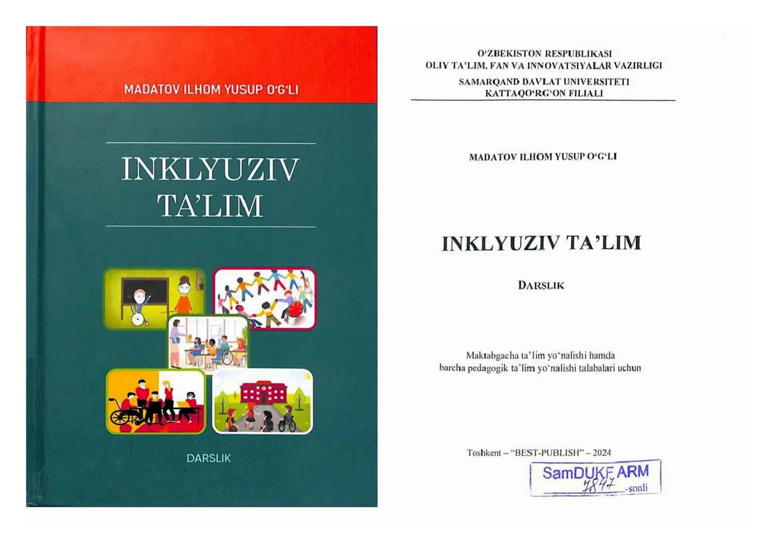 Inklyuziv ta’lim. Darslik / Madatov I.Y