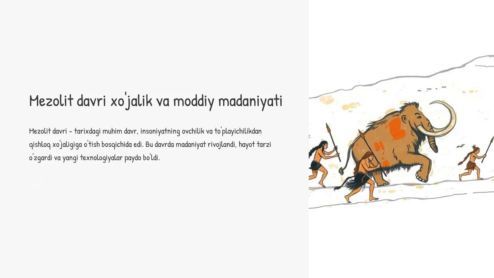 Mezolit davri xo'jalik va moddiy madaniyati