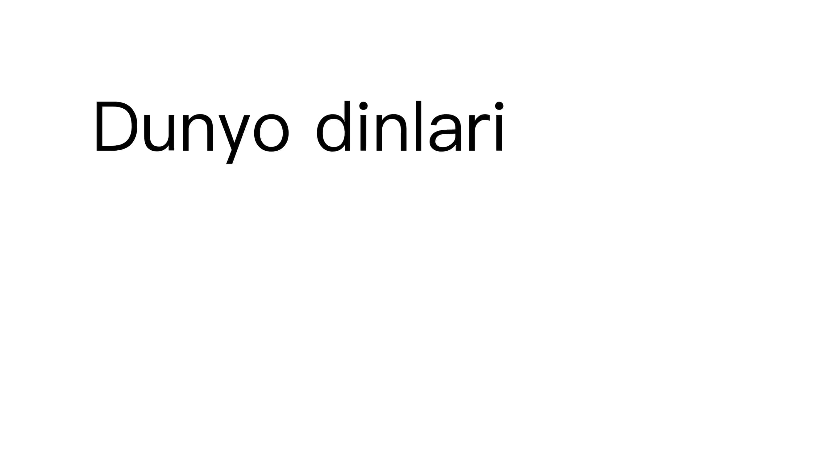 Dunyo dinlari