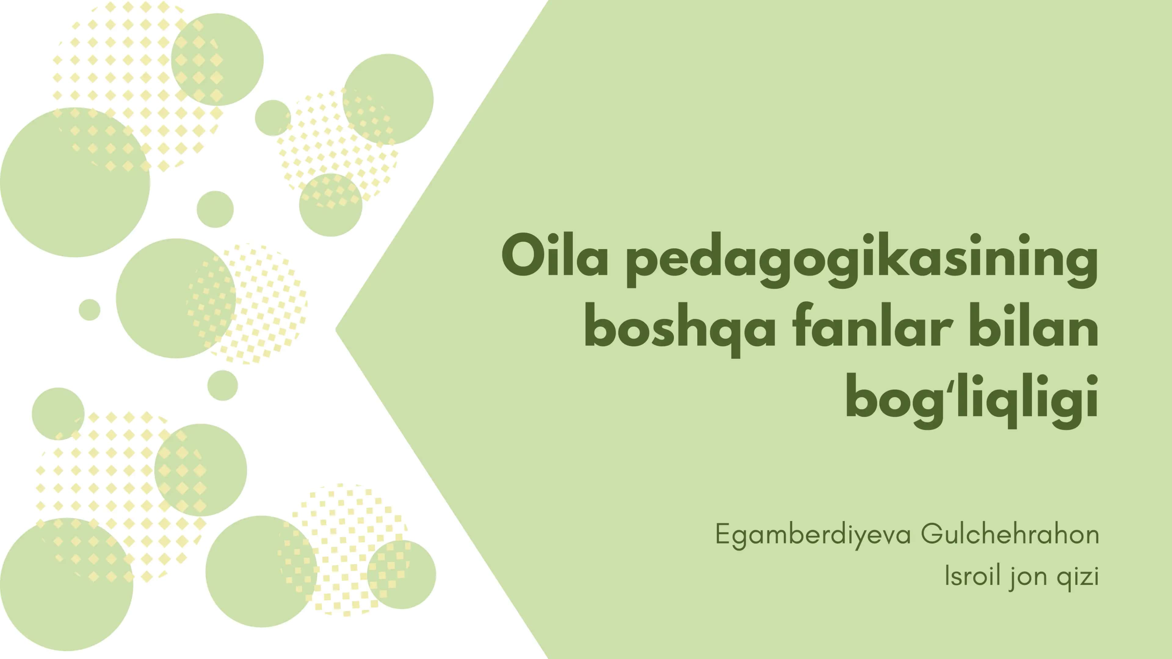 Oila pedagogikasi