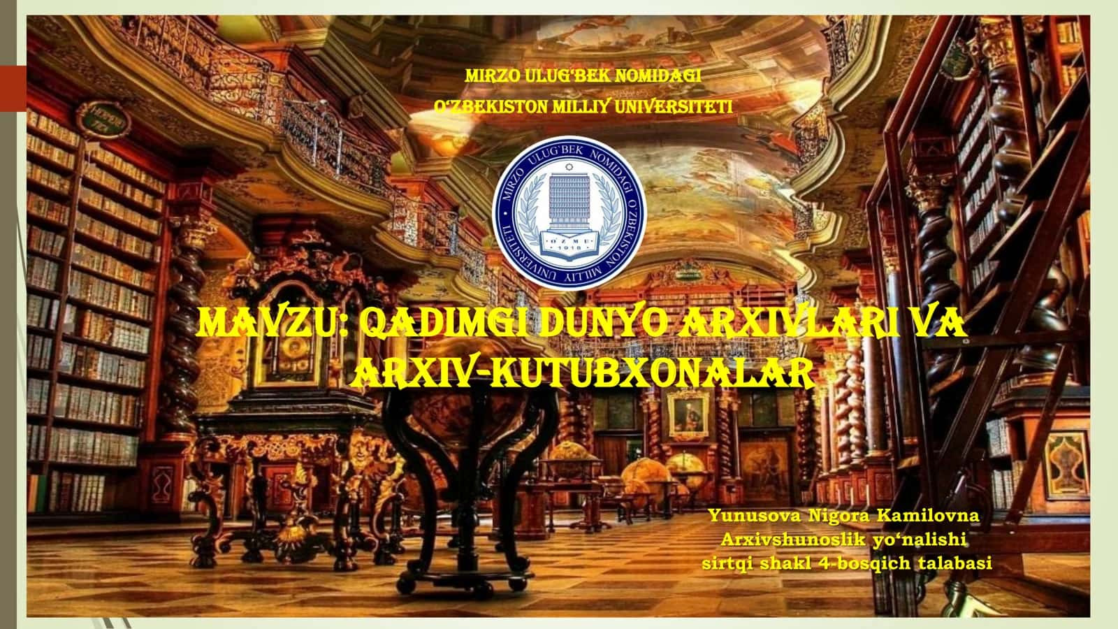 Qadimgi dunyo arxivlari va arxiv-kutubxonalar