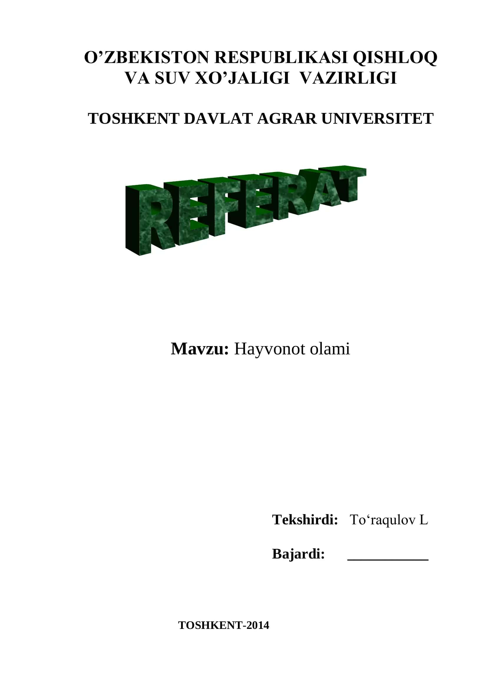 Hayvonot olami