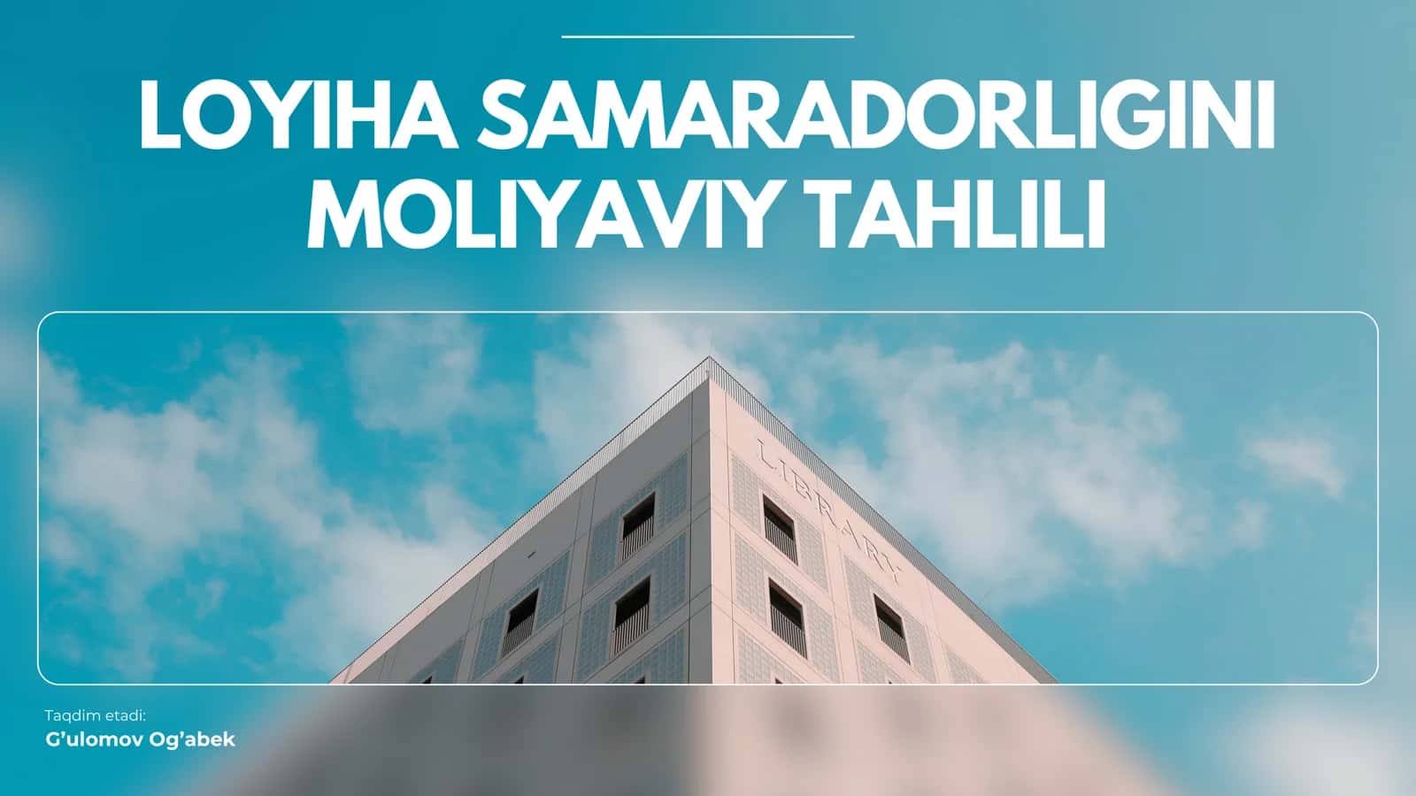 LOYIHA SAMARADORLIGINI