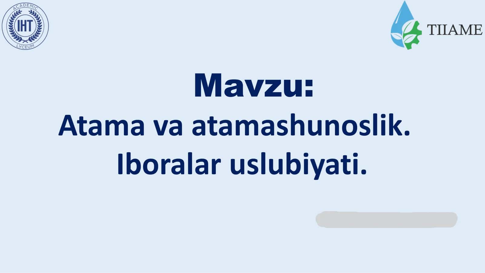 Atama va atamashunoslik