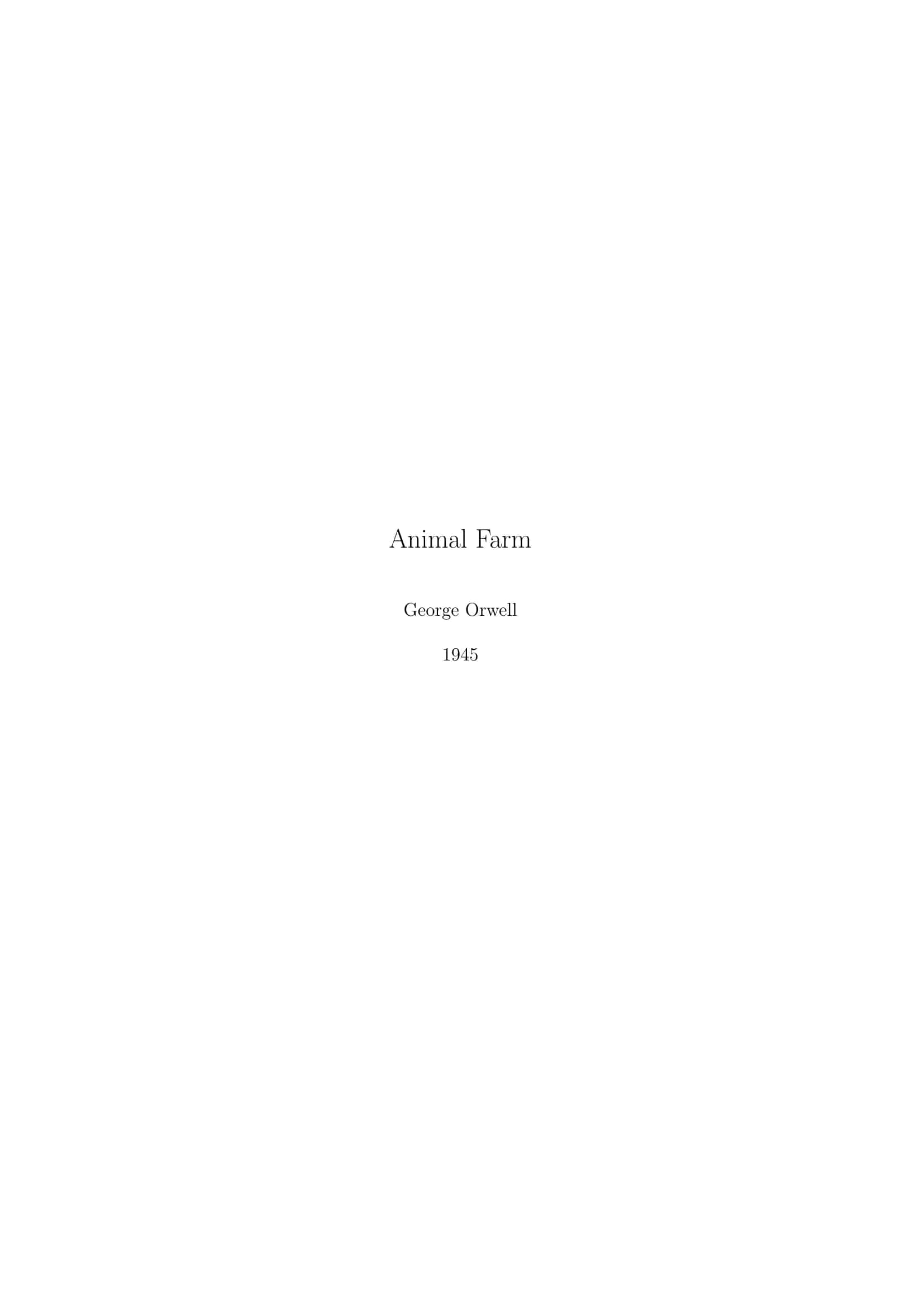 Animal Farm Elektron kitob