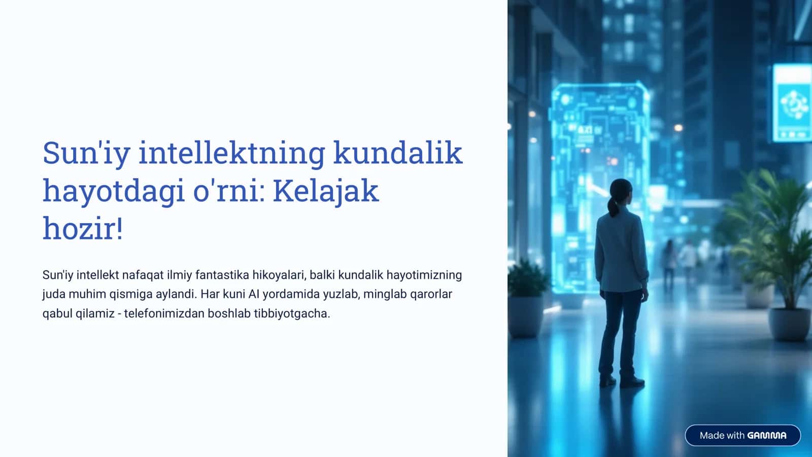 Sun’iy intellektning kundalik hayotdagi o‘rni1