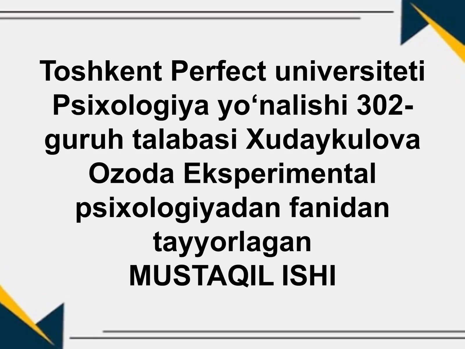 Ko’rish sezgisining absolyut  chegarasini aniqlash.