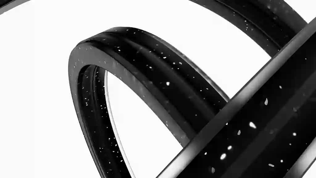 Teksturali mavhum qora uzuklar | Abstract black rings with texture