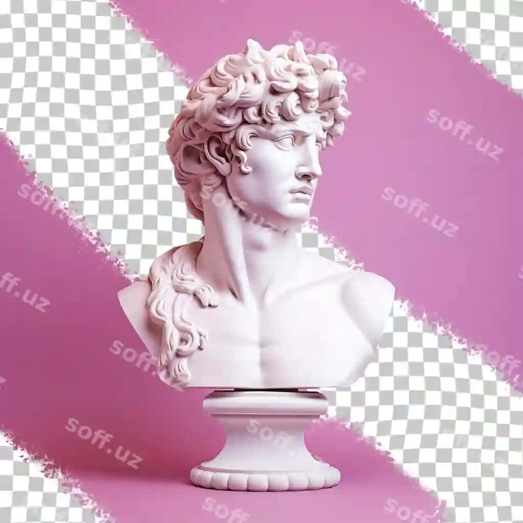 Gips Apollon bosh shaffof orqa fonda | Gypsum apollo head transparent background