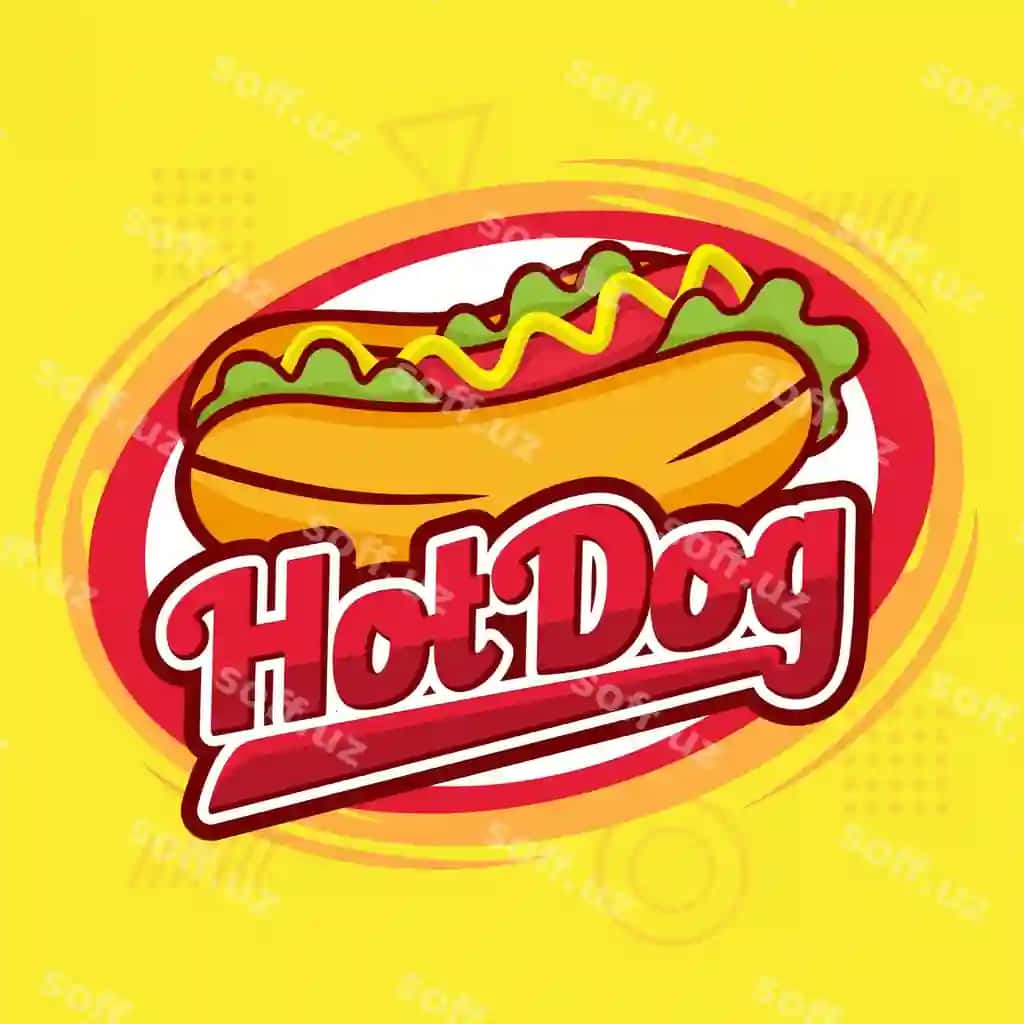 Zamonaviy hot-dog logotip dizayni franshiza ko'cha ovqatlari | Modern hot dog logo design franchise street food 2