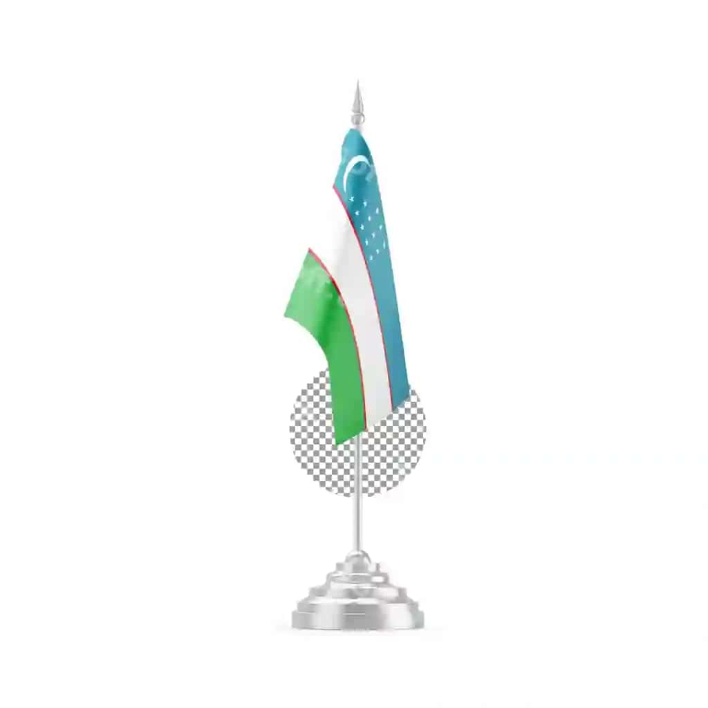 Tahrirlanga olindi namuna O'zbekiston bayrog'i bilan | Editable mockup with uzbekistan flag