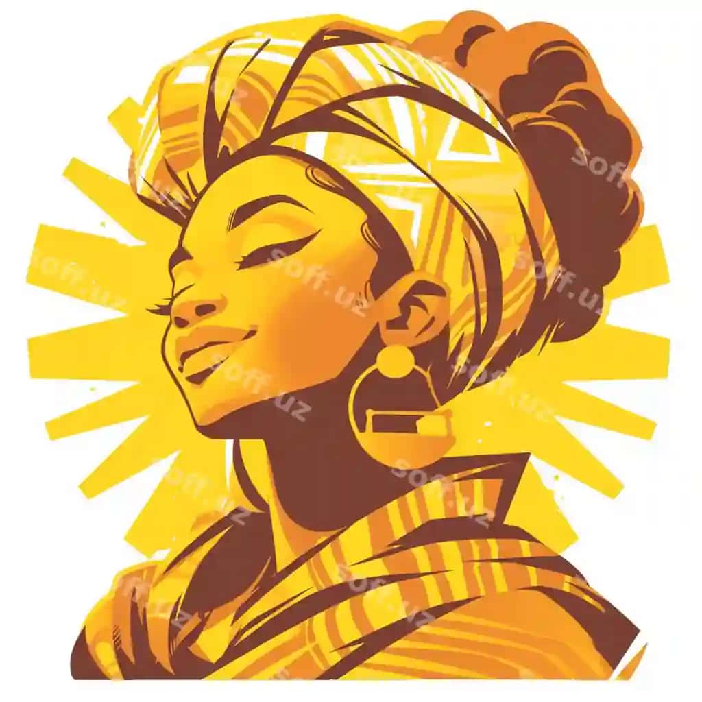 Gvinean ayol an'iy griot musiqachilarning kiyimi | Guinean woman traditional griot musicians dress
