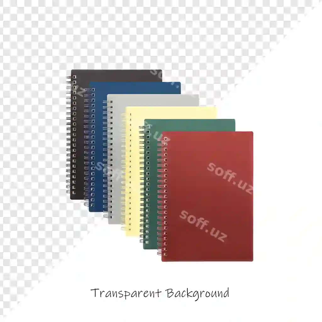 Daftarlarni shaffof pastki bilan joylash | Stack notebooks with words transparus bottom 2