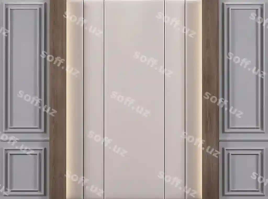 Devor so'z aytgan oq panelga ega | Wall with white panel that says word