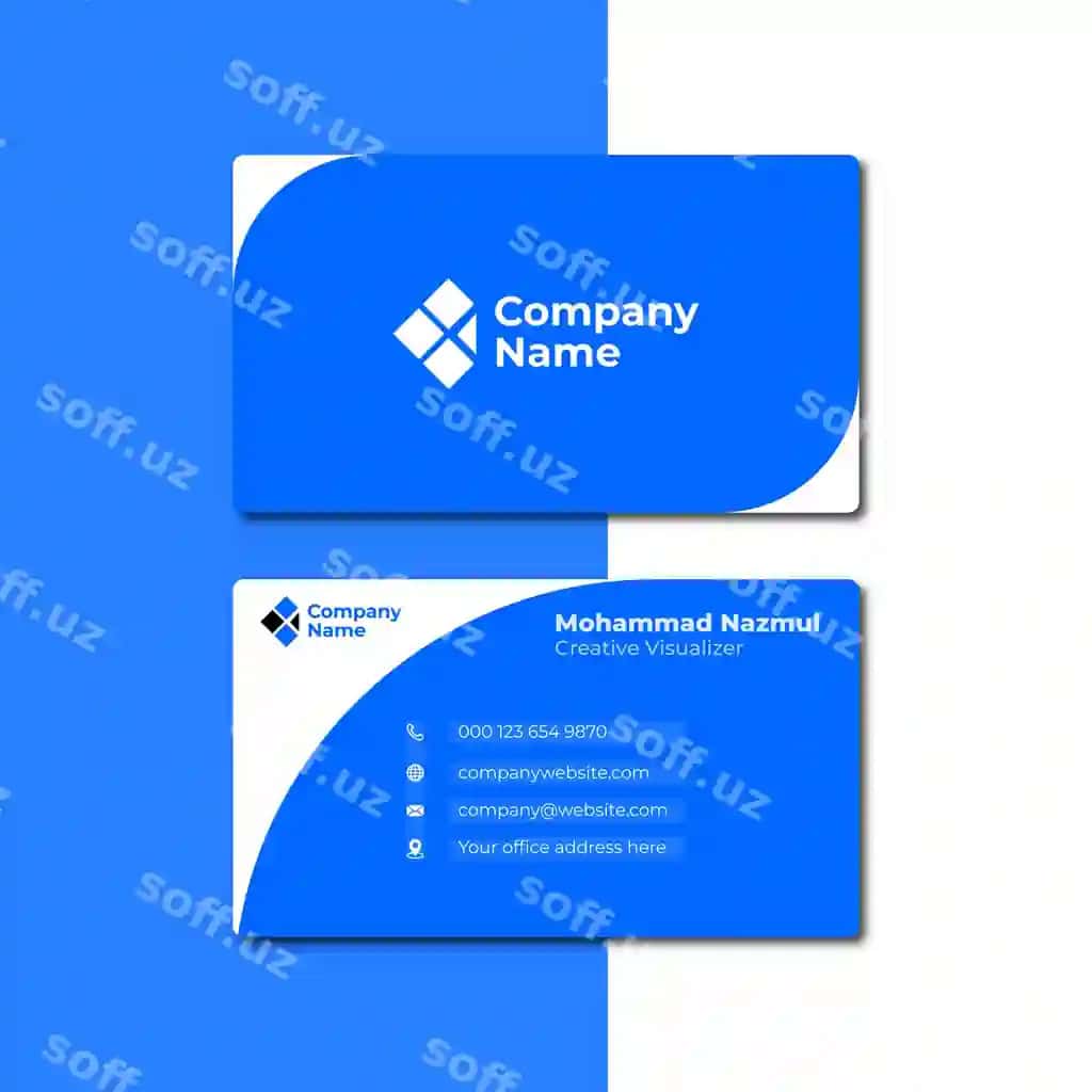 Zamonaviy korporativ bisnes kartochka shabloni | Modern corporate business card template 2