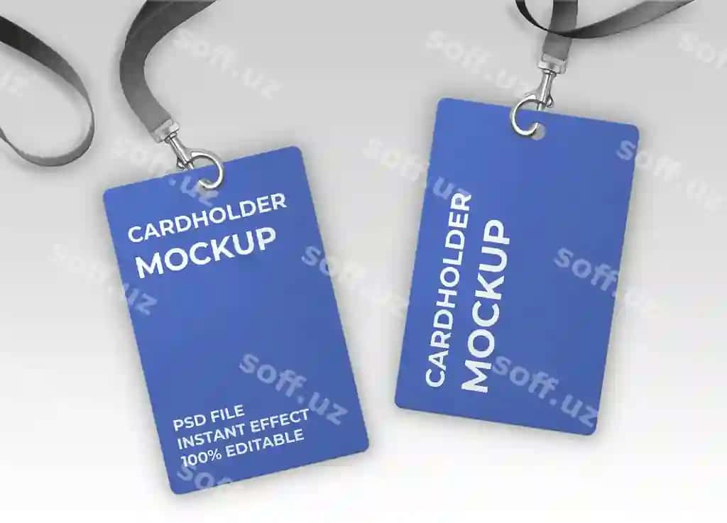 Karta tutiluvchi mockup | Card holder mockup