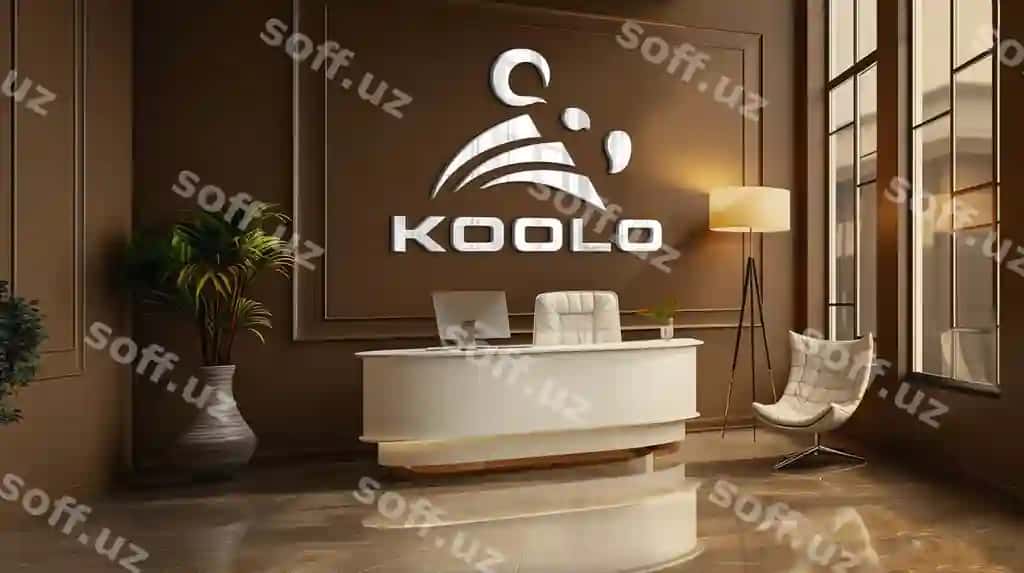 3D luks ofis xonasi logotip namuna devori | 3d luxury office room logo mockup wall
