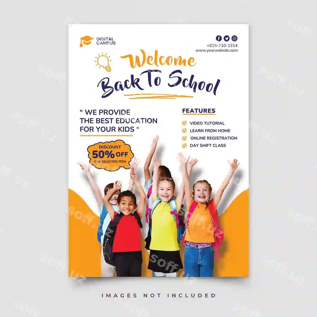 Orqa maktab plakati | Back school poster
