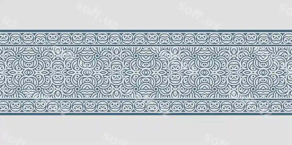 Etnik bezatma uslubidagi chegaralarsiz chegaralar | Ornament style ethnic seamless borders