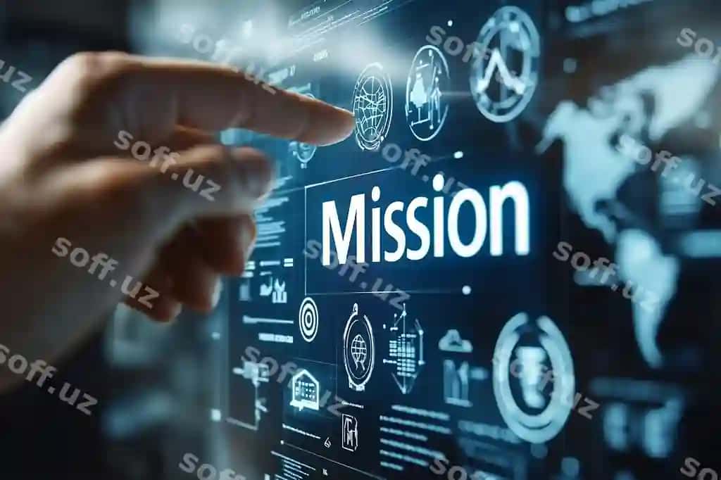 Bizznesmen virtual ekran misionini bosadi | Businessman clicks virtual screen mission