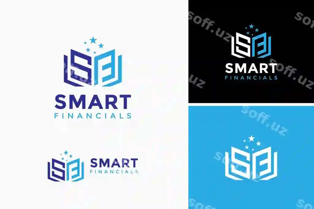 Vektor harf S va F ta'lim logotip dizayn shabloni | Vector letter s f education logo design template