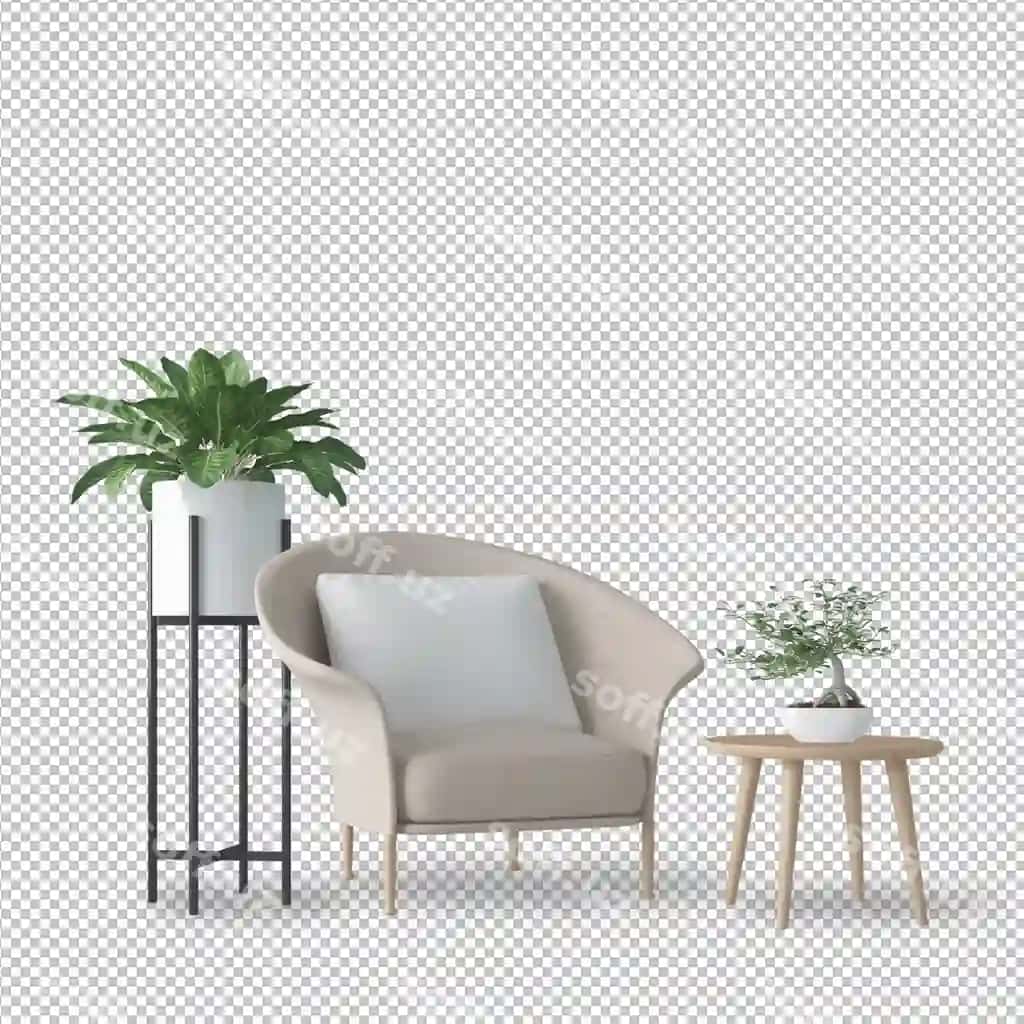 Ichki dekoratsiya komplekti 3d rendering | Interior decoration set 3d rendering