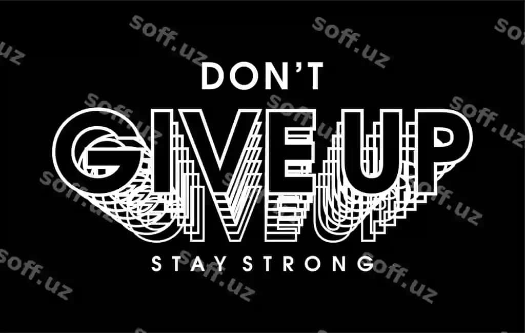 Bermang motivatsion ilhomli iqlim futbolka grafik dizayni | Dont give up motivational inspirational quote t shirt design graphic