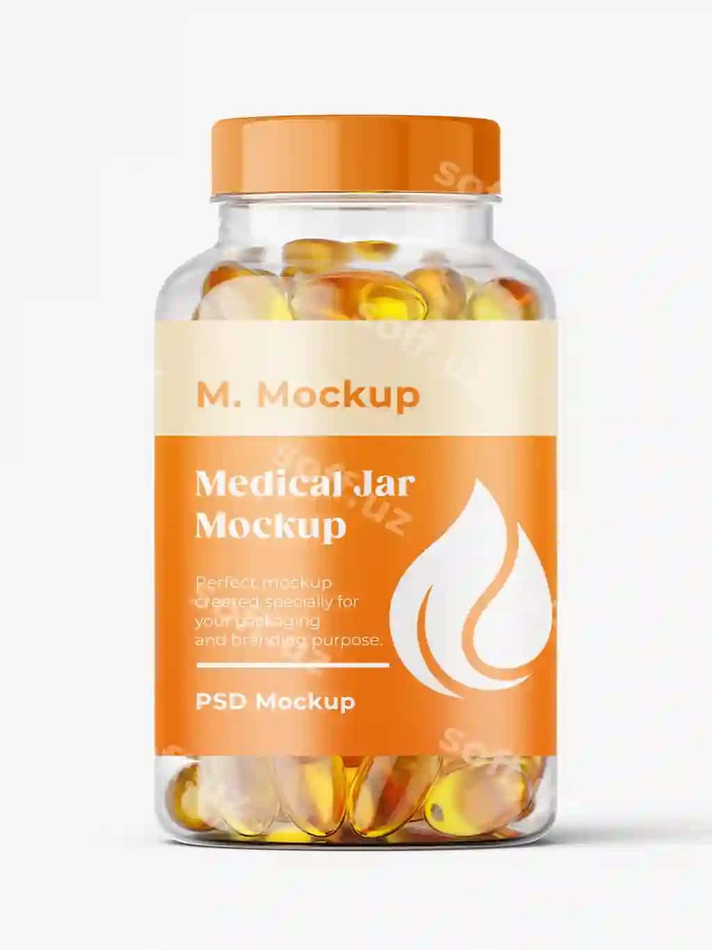 Tibbiy flakon mockup PSD dizayni | Medical bottle mockup psd design 2