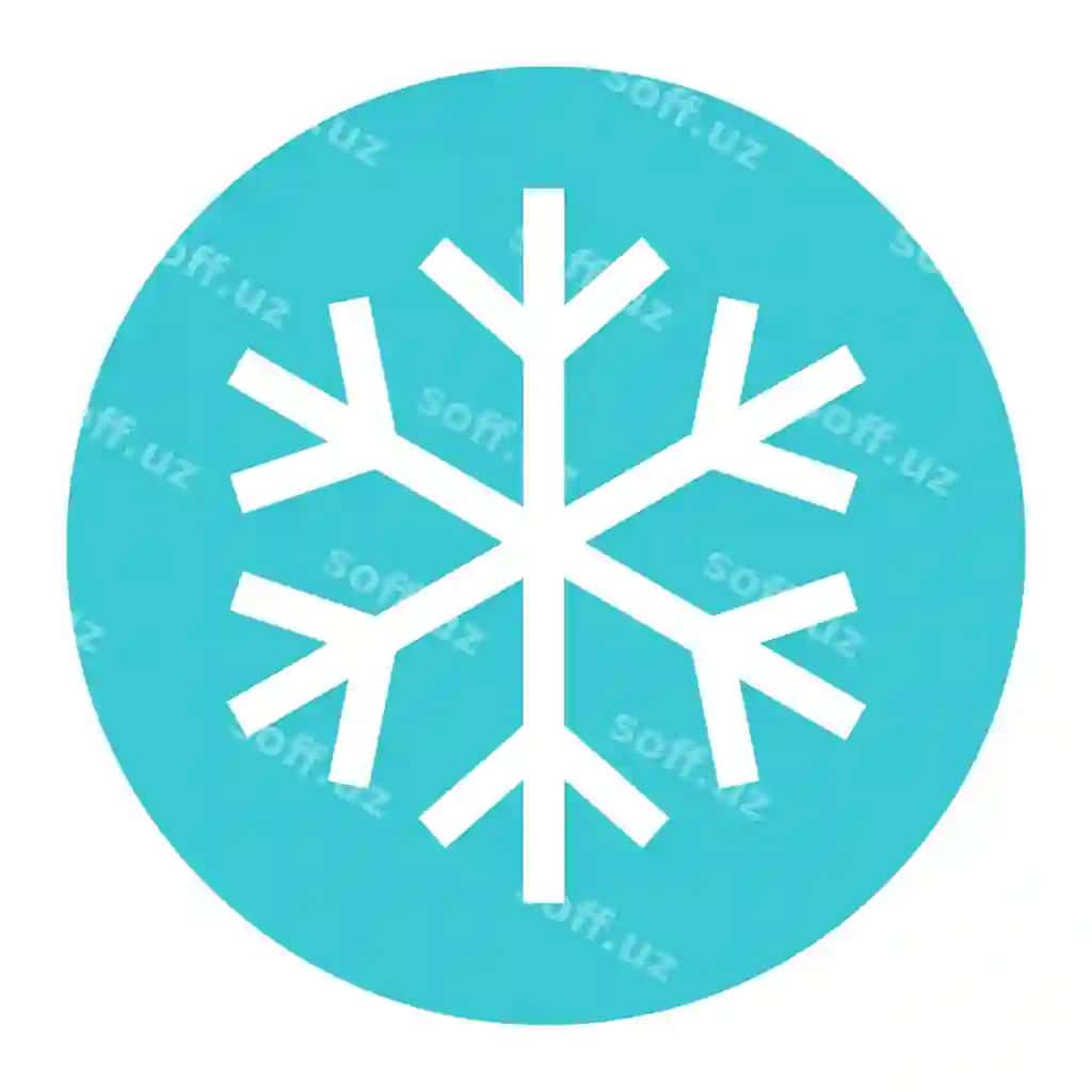 Qarang'iq uyg'ona png ikonka stiker doira badge shaffof orqa fon | Snowflake png icon sticker circle badge transparent background