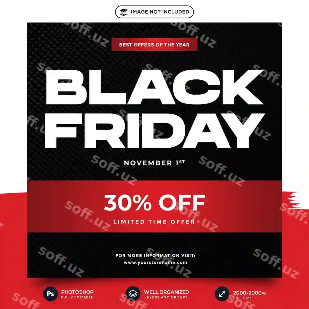 Chernaya pyatnitsa super sotuv sotsial media banner shabloni | Black friday super sale social media banner template