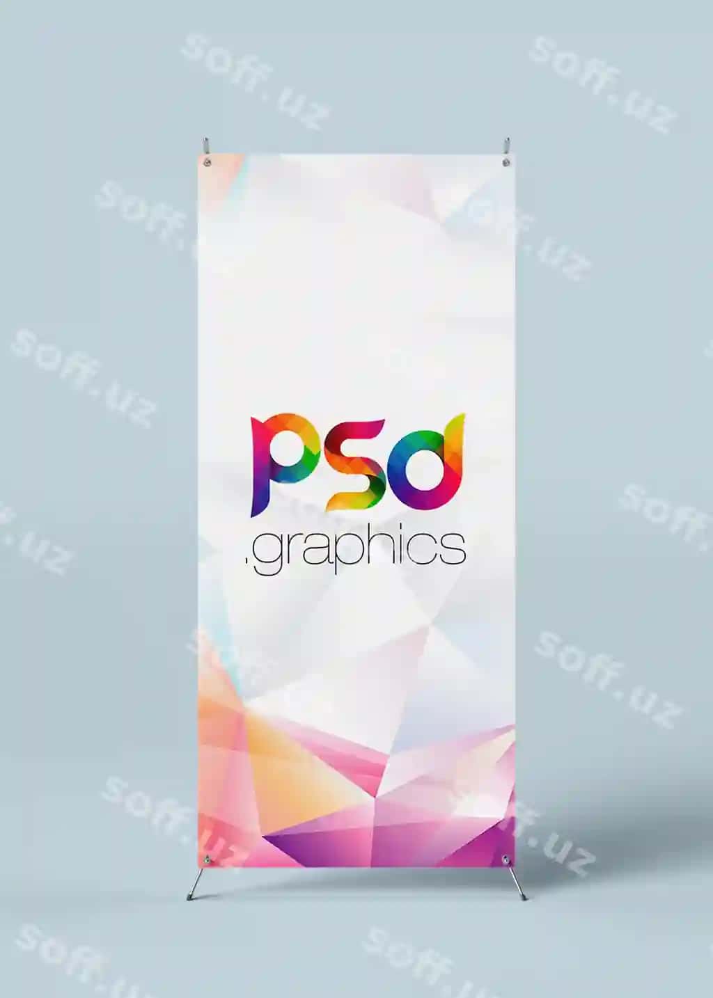 Xstand baner namuna reklamasi | Xstand banner mockup promotion