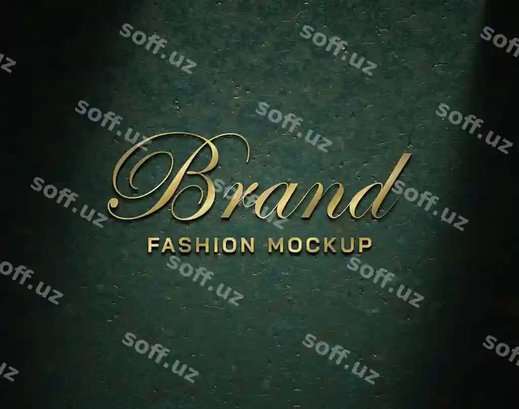 Altin logotip tagline namunasi | Gold logo tagline mockup 2