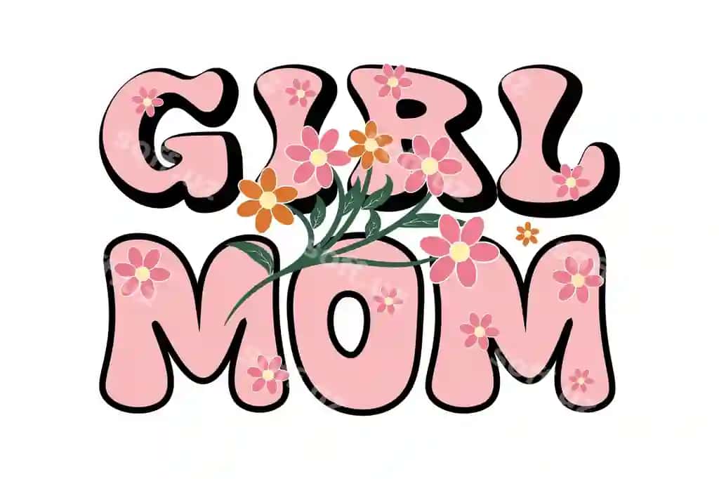 Bu yuqori sifatli qiz ona tipografiyasi futbolka dizayni vektor illustratsiyasi. | This is high quality girl mom typography t shirt design vector illustration
