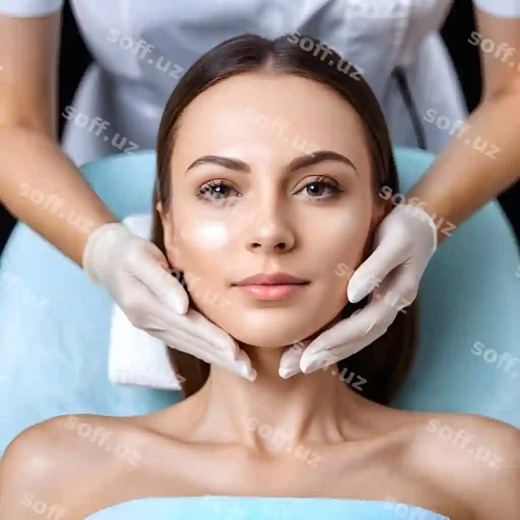 Ayol yuz mashg‘ulotini qabul qilmoqda | Woman receiving facial treatment 2