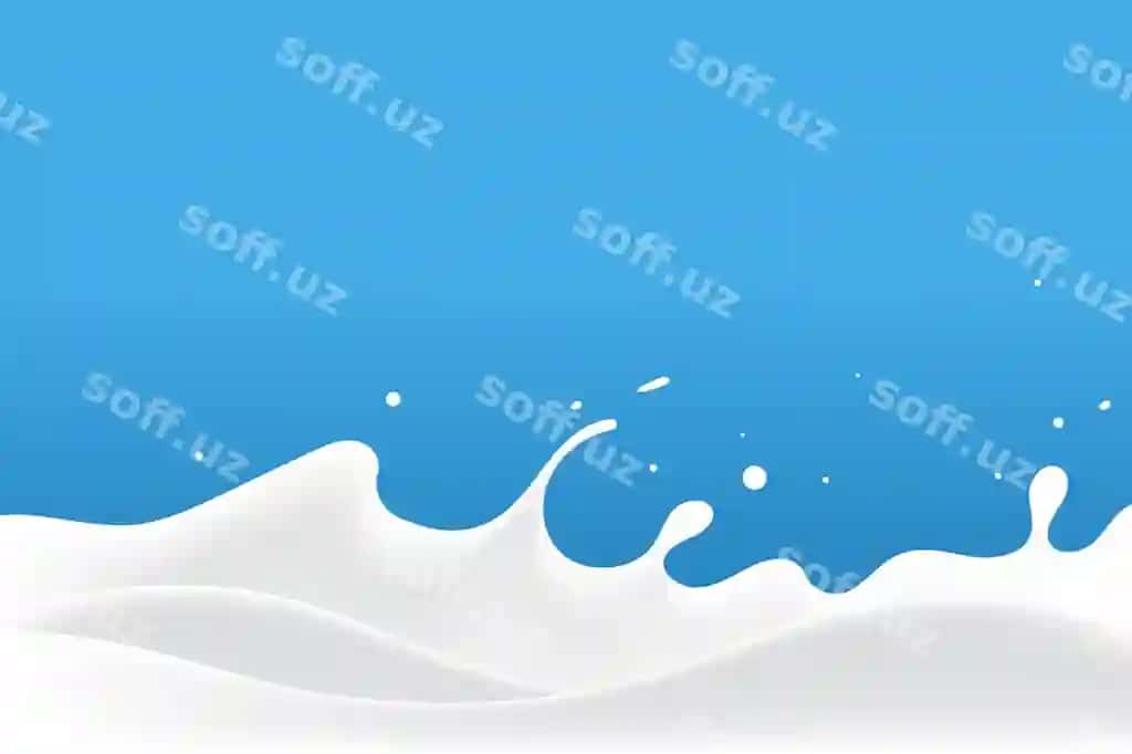 Oq sut dalalanglar yo'gurt dizayn elementlari | White milk waves yogurt design elements