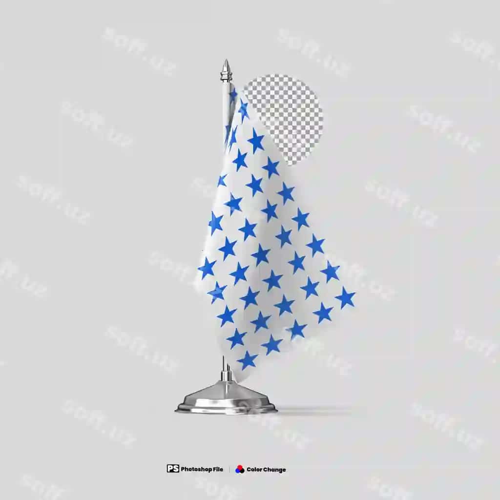 Stol bayroq modeli | Desk flag mockup
