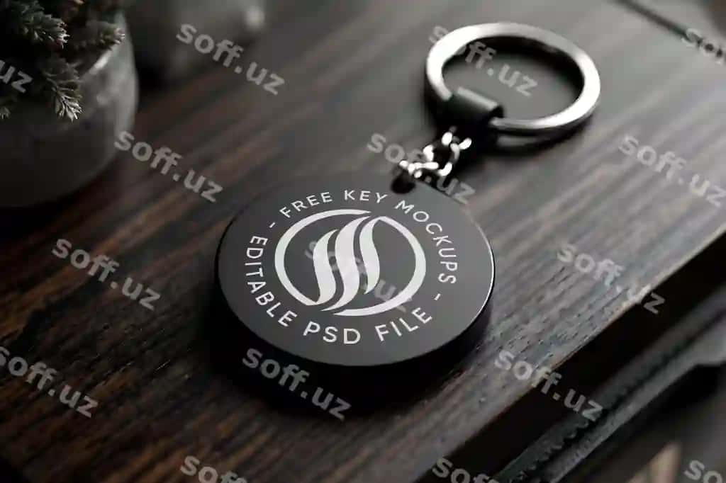 Kalit zanjir mockup | Keychain mockup 2